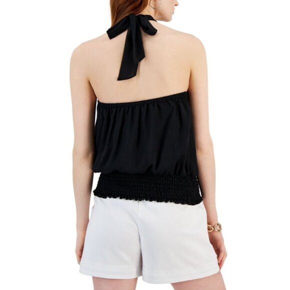 I.N.C. INTERNATIONAL CONCEPTS Women's Black Medium Halter Top NWT - Picture 3 of 4